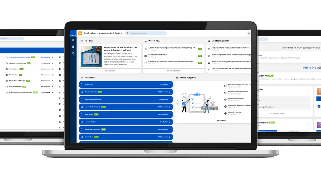 WEKA Pilot Online — Oberfläche der Anwendung